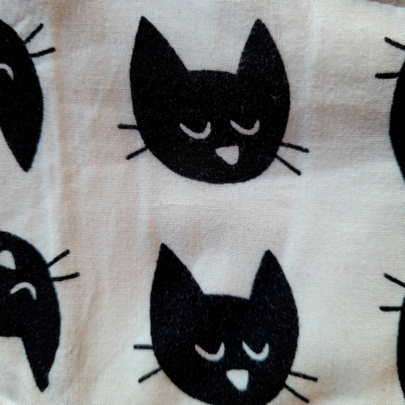 Black & White Cat Print Spaghetti Strap Mini Dress Juniors Size Large - Picture 5 of 7